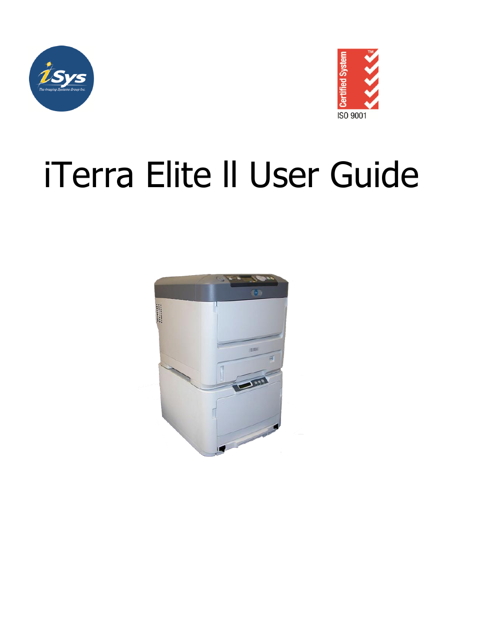 iSys iTerra Elite II Color LED Plotter User Manual | 43 pages