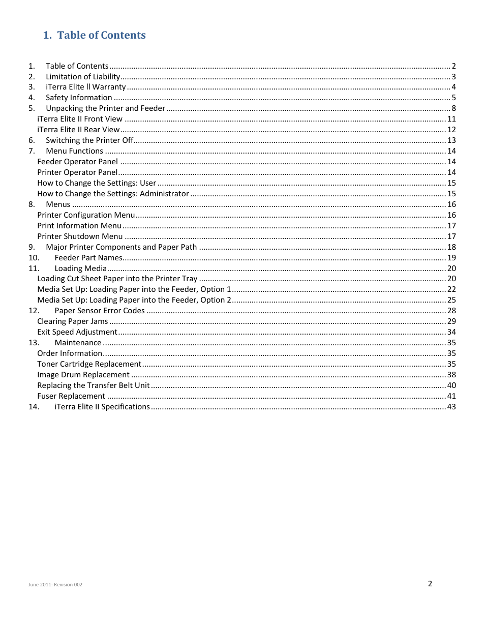 iSys iTerra Elite II Color LED Plotter User Manual | Page 2 / 43