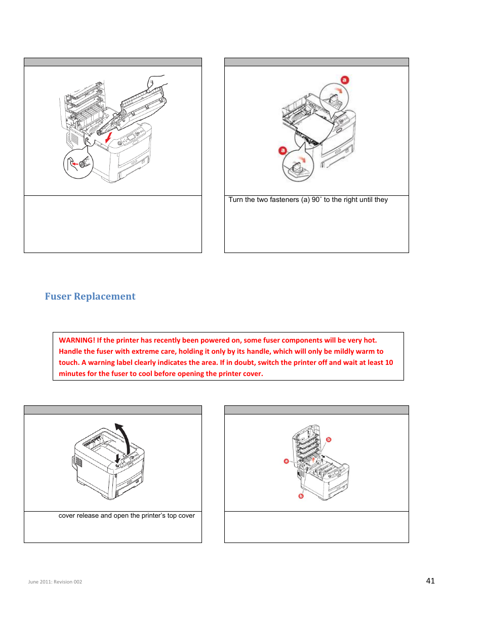 Fuser replacement | iSys iTerra Elite II Color LED Plotter User Manual | Page 41 / 43