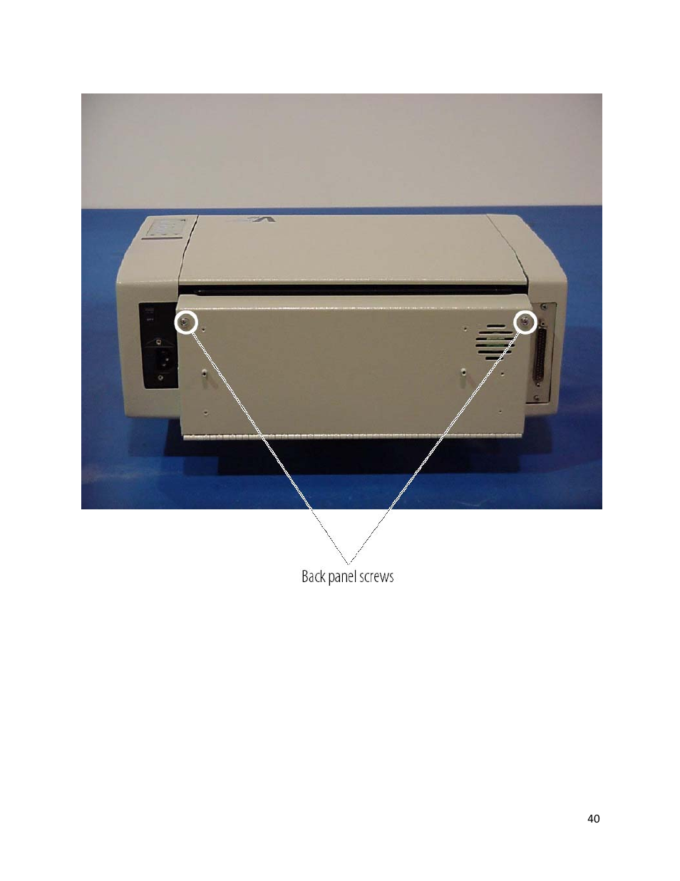 Figure 7-2. back panel | iSys V12 Thermal Printer User Manual | Page 40 / 96