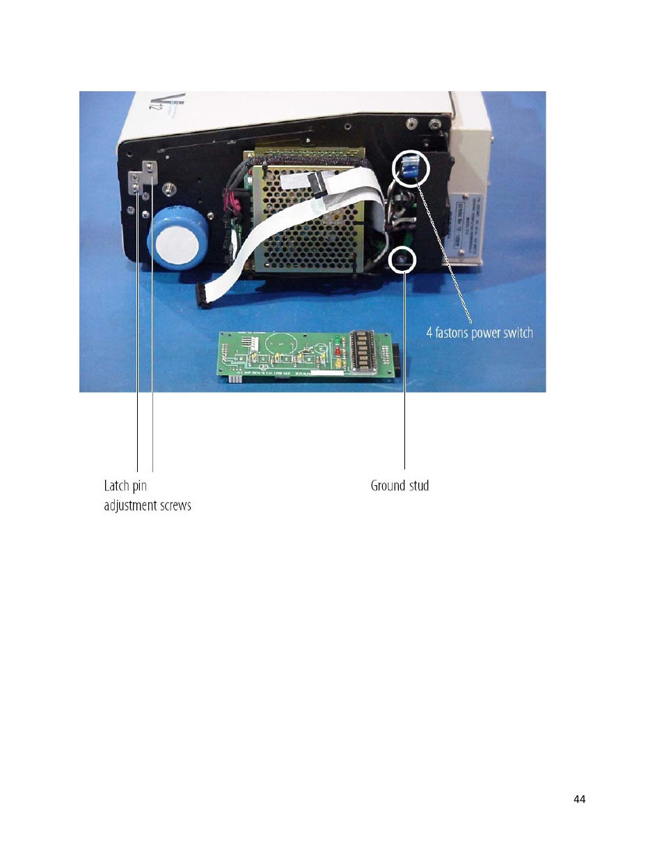 Figure 7-8. right side (display board removed) | iSys V12 Thermal Printer User Manual | Page 44 / 96