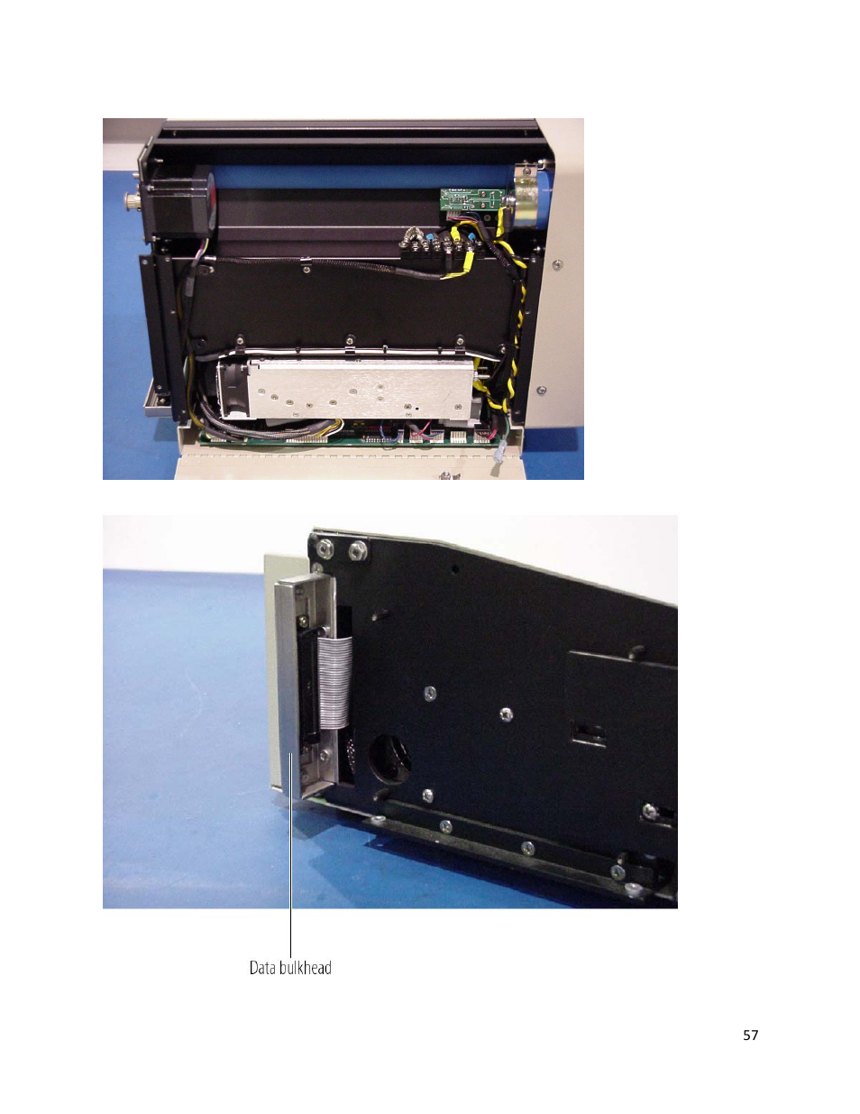 25. bottom cooling fan connections, Figure 7-26. left side data bulkhead | iSys V12 Thermal Printer User Manual | Page 57 / 96