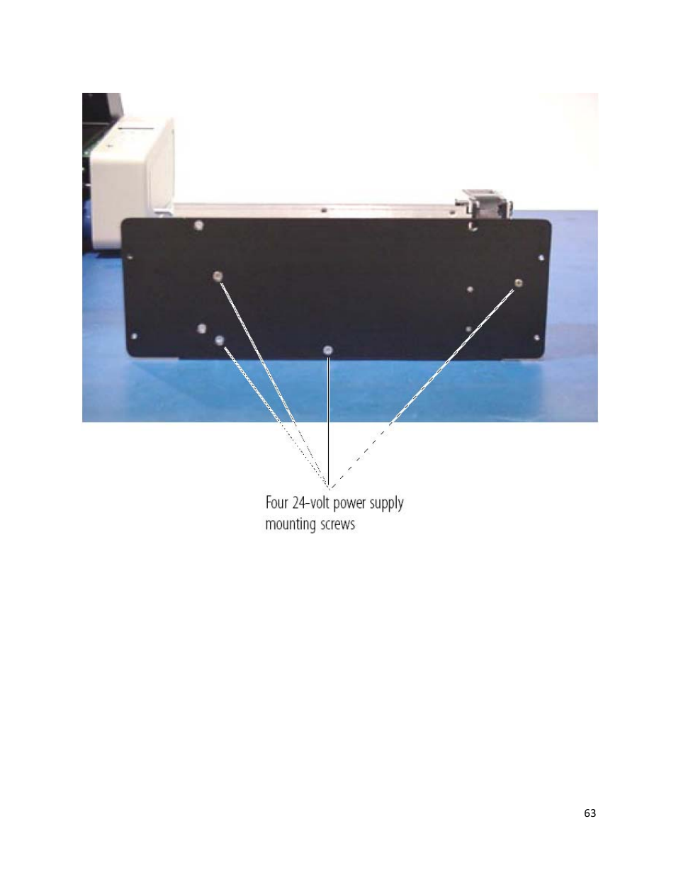 Figure 7-32. 24v power supply mounting plate | iSys V12 Thermal Printer User Manual | Page 63 / 96