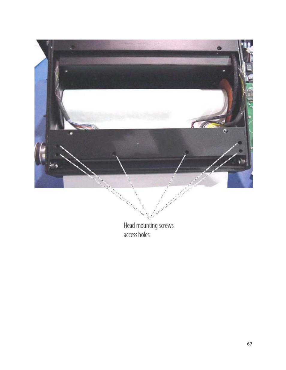 Figure 7-36. head mounting screws | iSys V12 Thermal Printer User Manual | Page 67 / 96