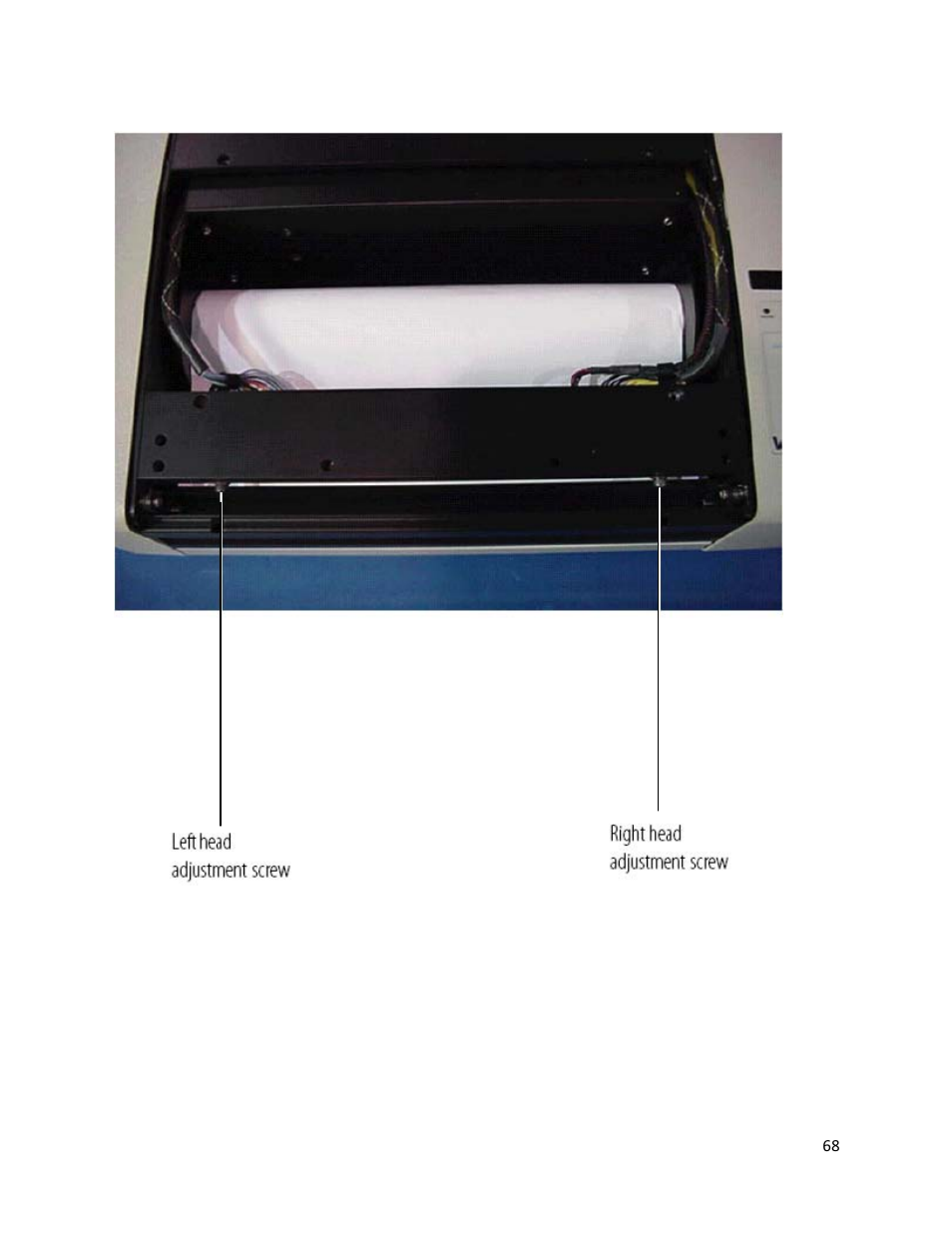Figure 7-37. head adjustment screws | iSys V12 Thermal Printer User Manual | Page 68 / 96