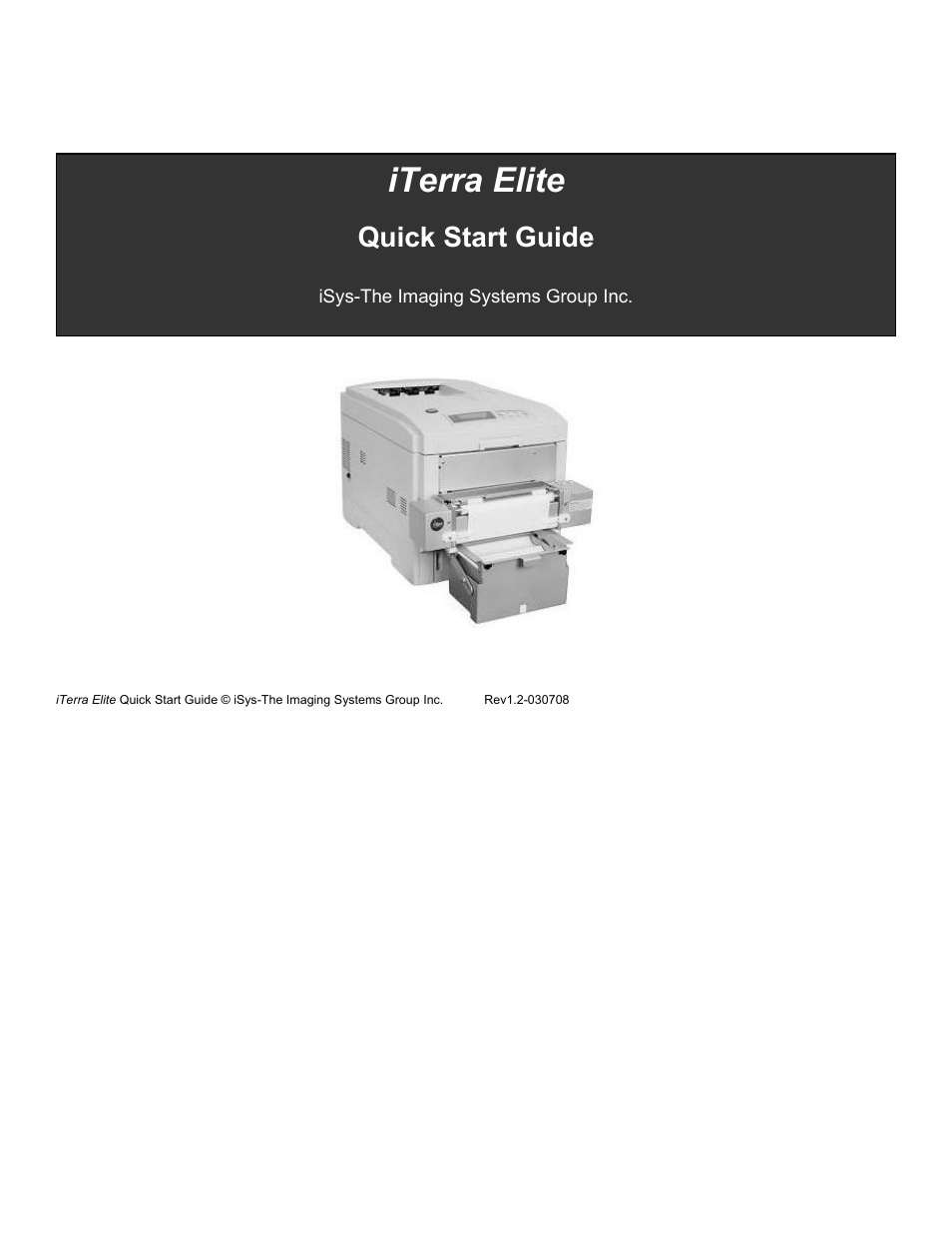 iSys iTerra Elite Color LED Printer User Manual | 119 pages