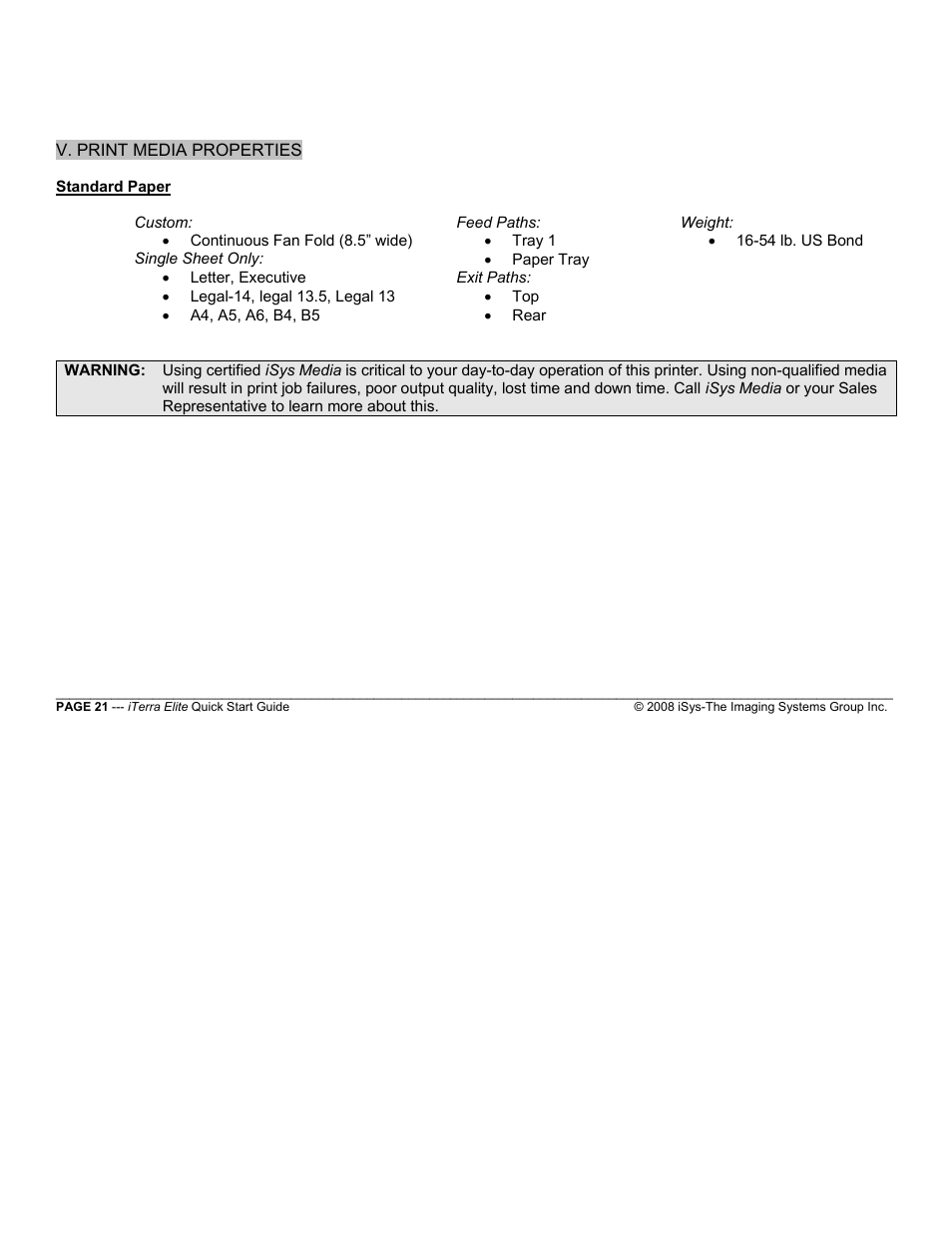 iSys iTerra Elite Color LED Printer User Manual | Page 21 / 119