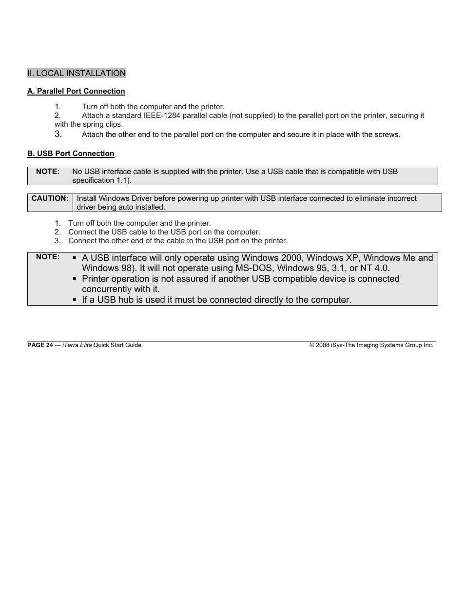 iSys iTerra Elite Color LED Printer User Manual | Page 24 / 119