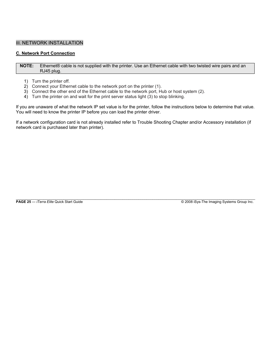 iSys iTerra Elite Color LED Printer User Manual | Page 25 / 119