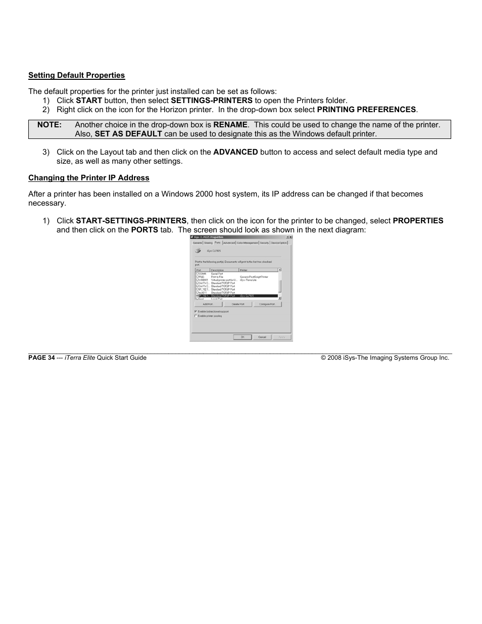 iSys iTerra Elite Color LED Printer User Manual | Page 34 / 119