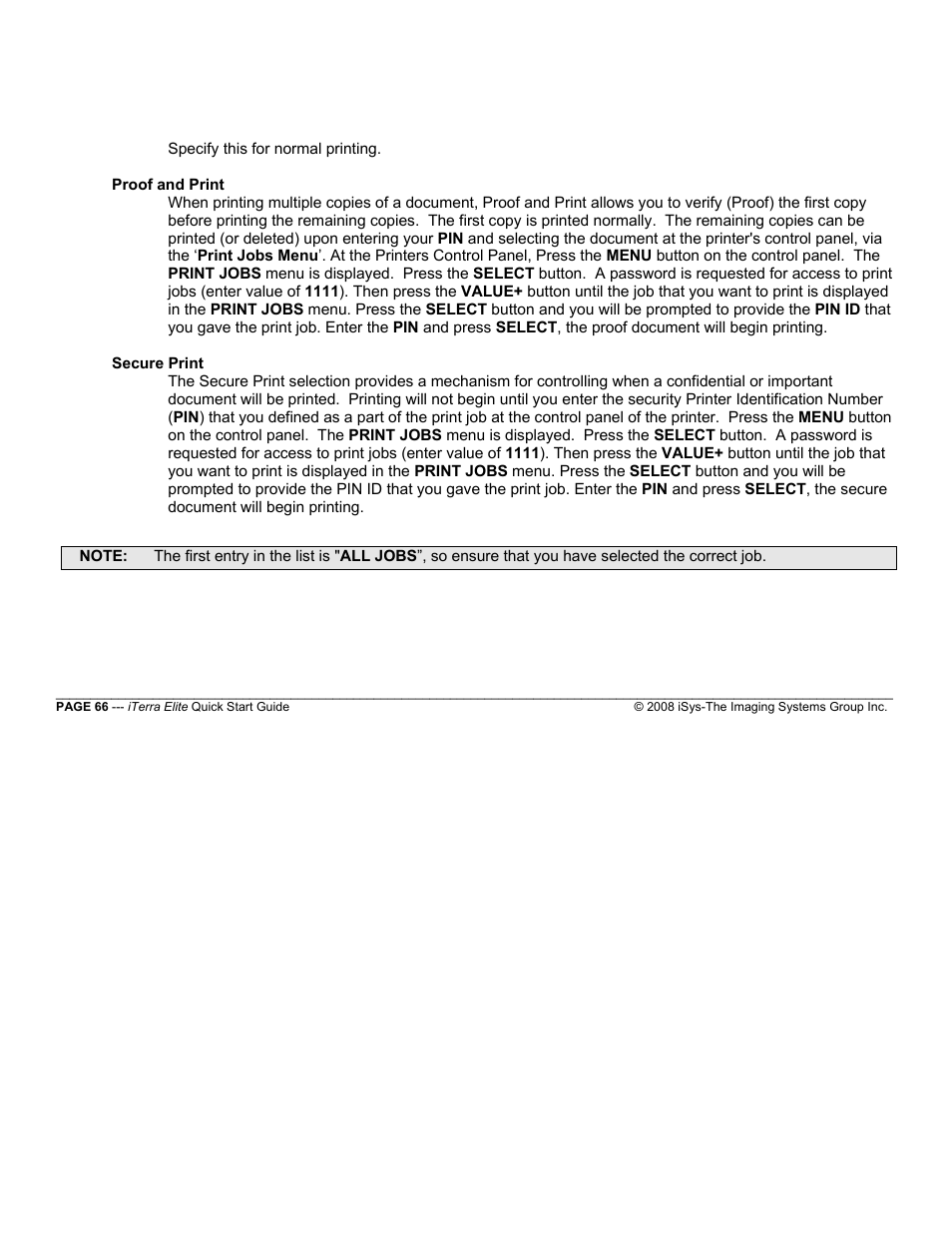 iSys iTerra Elite Color LED Printer User Manual | Page 66 / 119