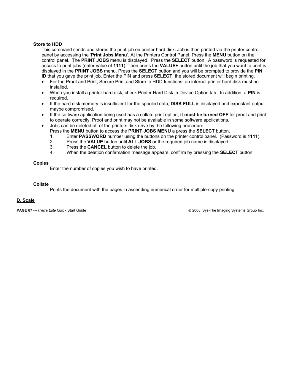 iSys iTerra Elite Color LED Printer User Manual | Page 67 / 119