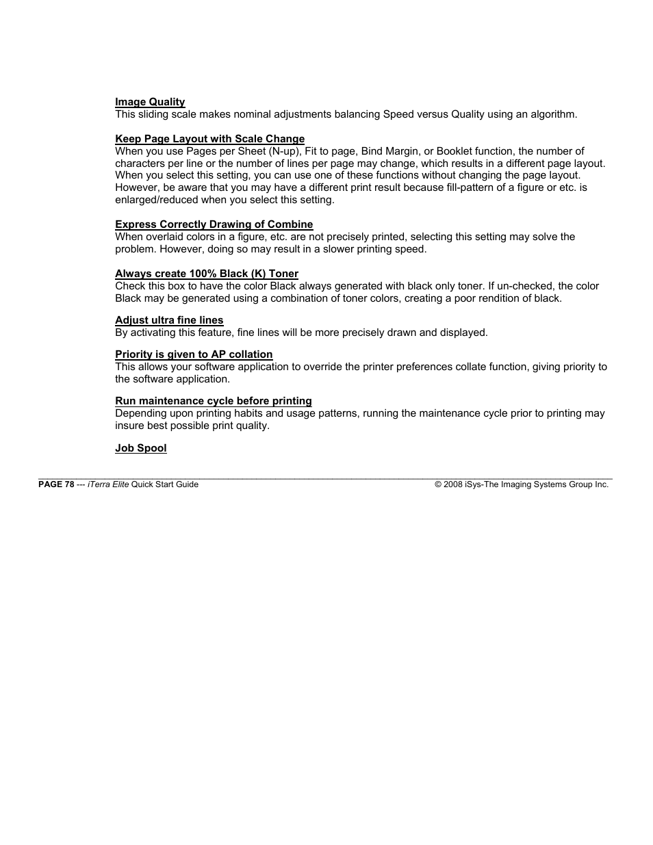 iSys iTerra Elite Color LED Printer User Manual | Page 78 / 119