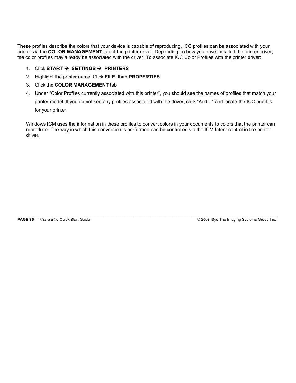 iSys iTerra Elite Color LED Printer User Manual | Page 85 / 119