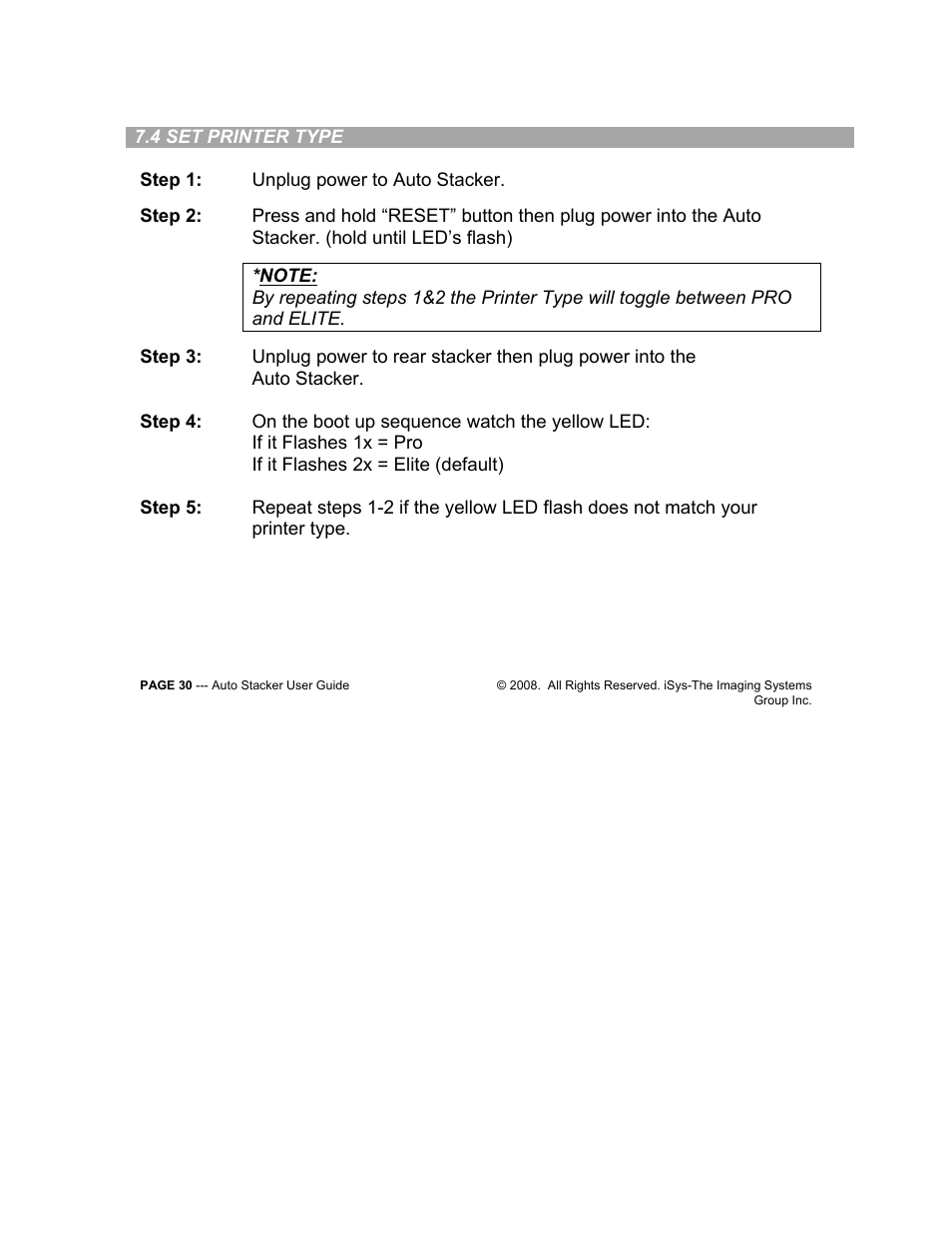 iSys iTerra Elite Color LED Printer User Manual | Page 30 / 35