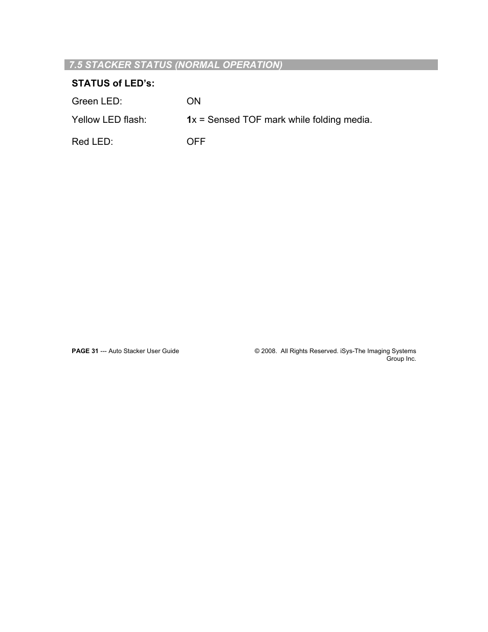 iSys iTerra Elite Color LED Printer User Manual | Page 31 / 35