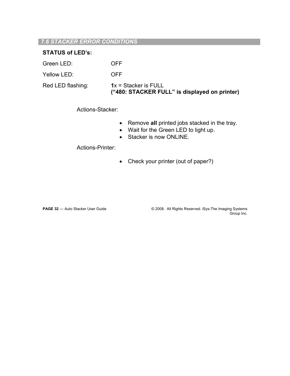iSys iTerra Elite Color LED Printer User Manual | Page 32 / 35