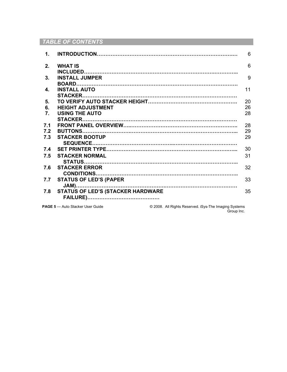 iSys iTerra Elite Color LED Printer User Manual | Page 5 / 35