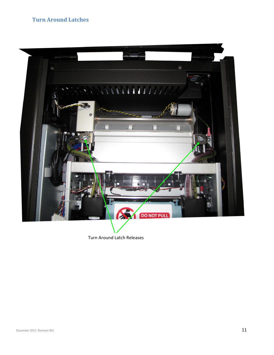 Turn around latches | iSys Iterra Mi875 User Manual | Page 11 / 43