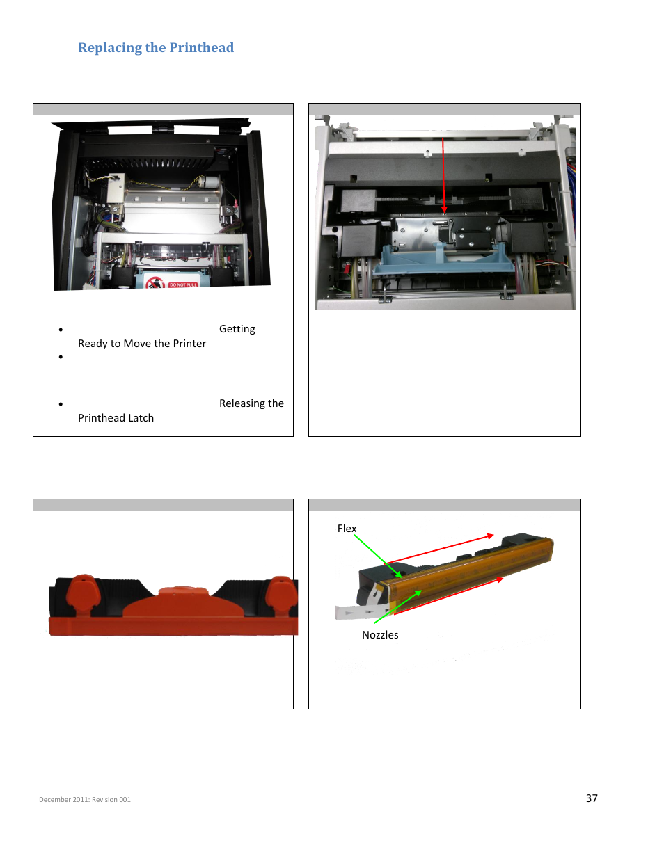 Replacing the printhead | iSys Iterra Mi875 User Manual | Page 37 / 43