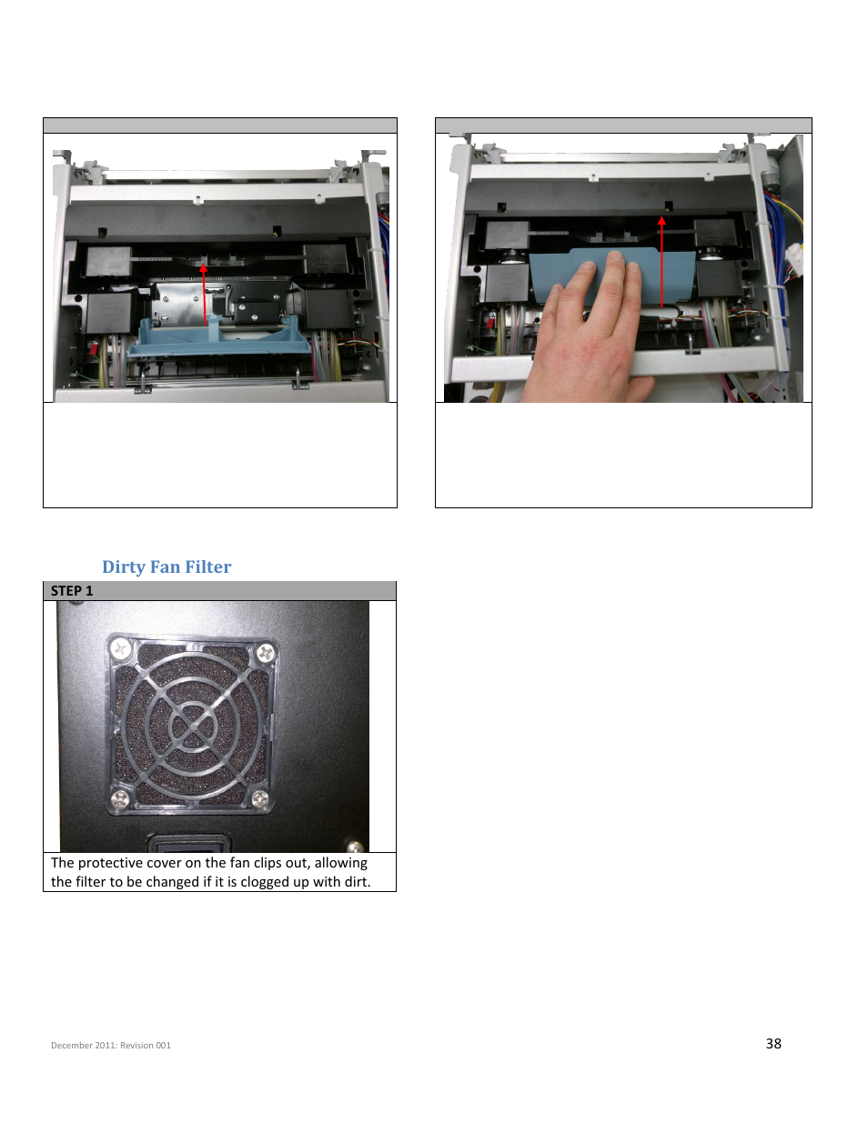 Dirty fan filter | iSys Iterra Mi875 User Manual | Page 38 / 43