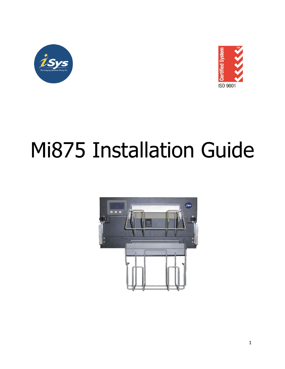 iSys Iterra Mi875 User Manual | 22 pages