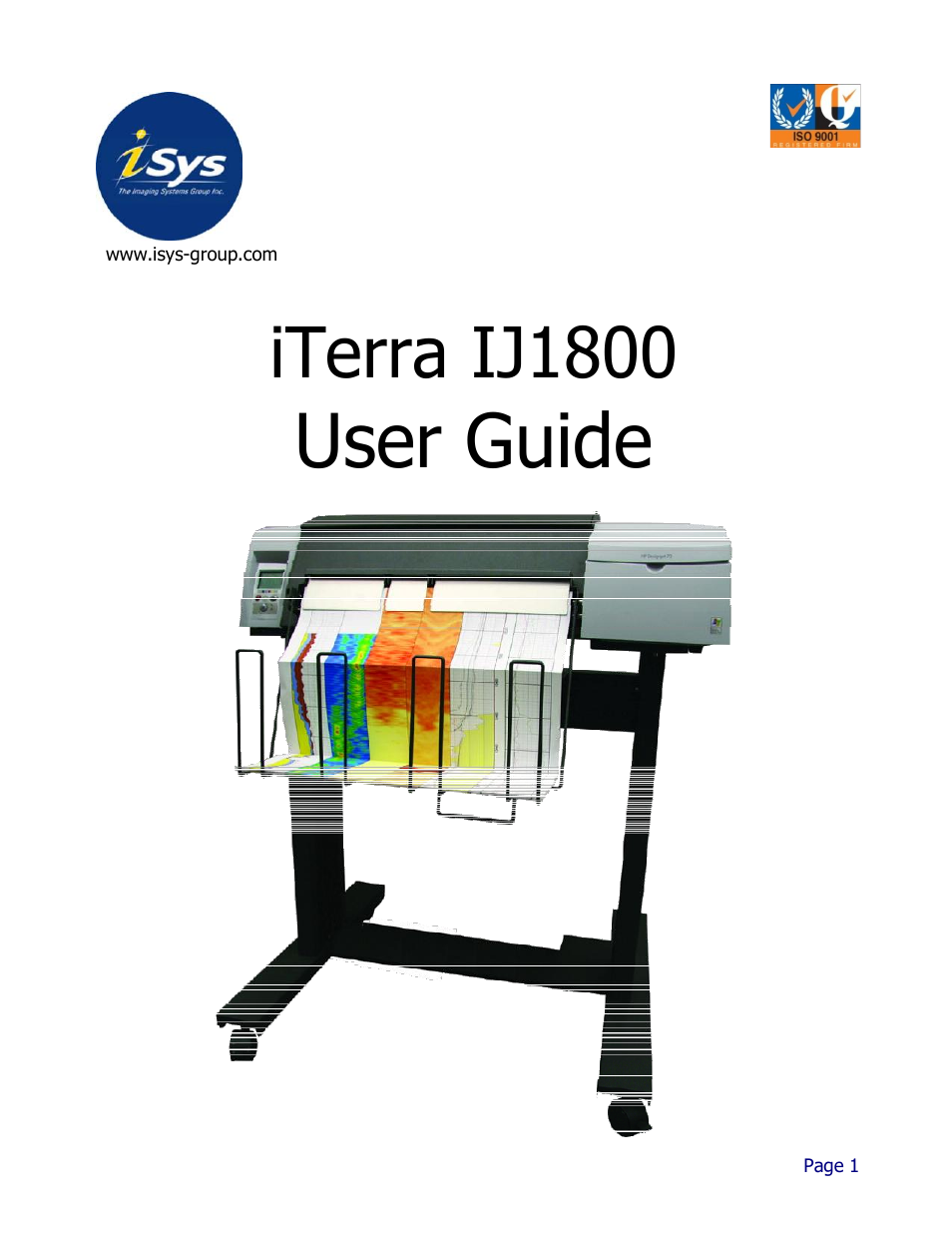 iSys iTerra IJ1800 User Manual | 50 pages