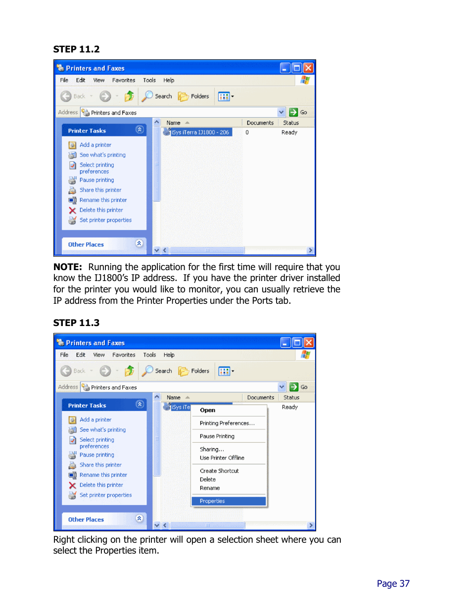 iSys iTerra IJ1800 User Manual | Page 37 / 50