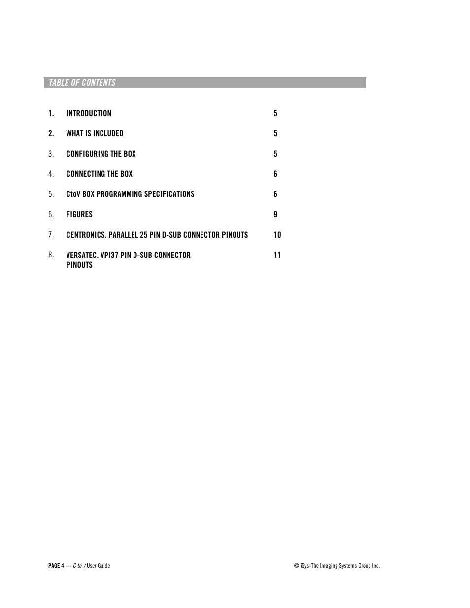 iSys C to V User Manual | Page 4 / 12