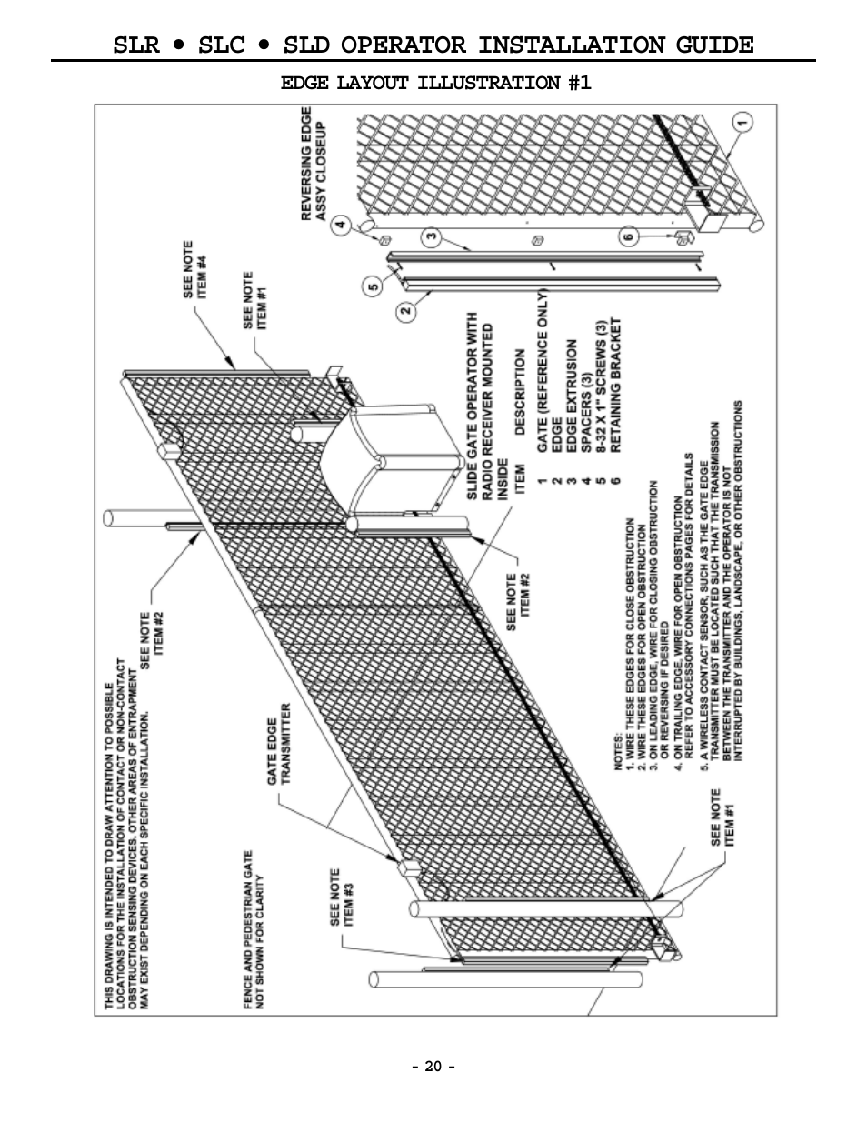 Slr • slc • sld operator installation guide | OSCO MG0-20 User Manual | Page 20 / 40