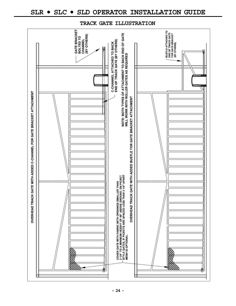 Slr • slc • sld operator installation guide | OSCO MG0-20 User Manual | Page 24 / 40