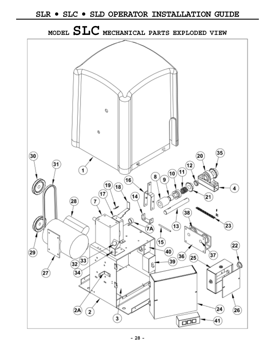 Slr • slc • sld operator installation guide | OSCO MG0-20 User Manual | Page 28 / 40