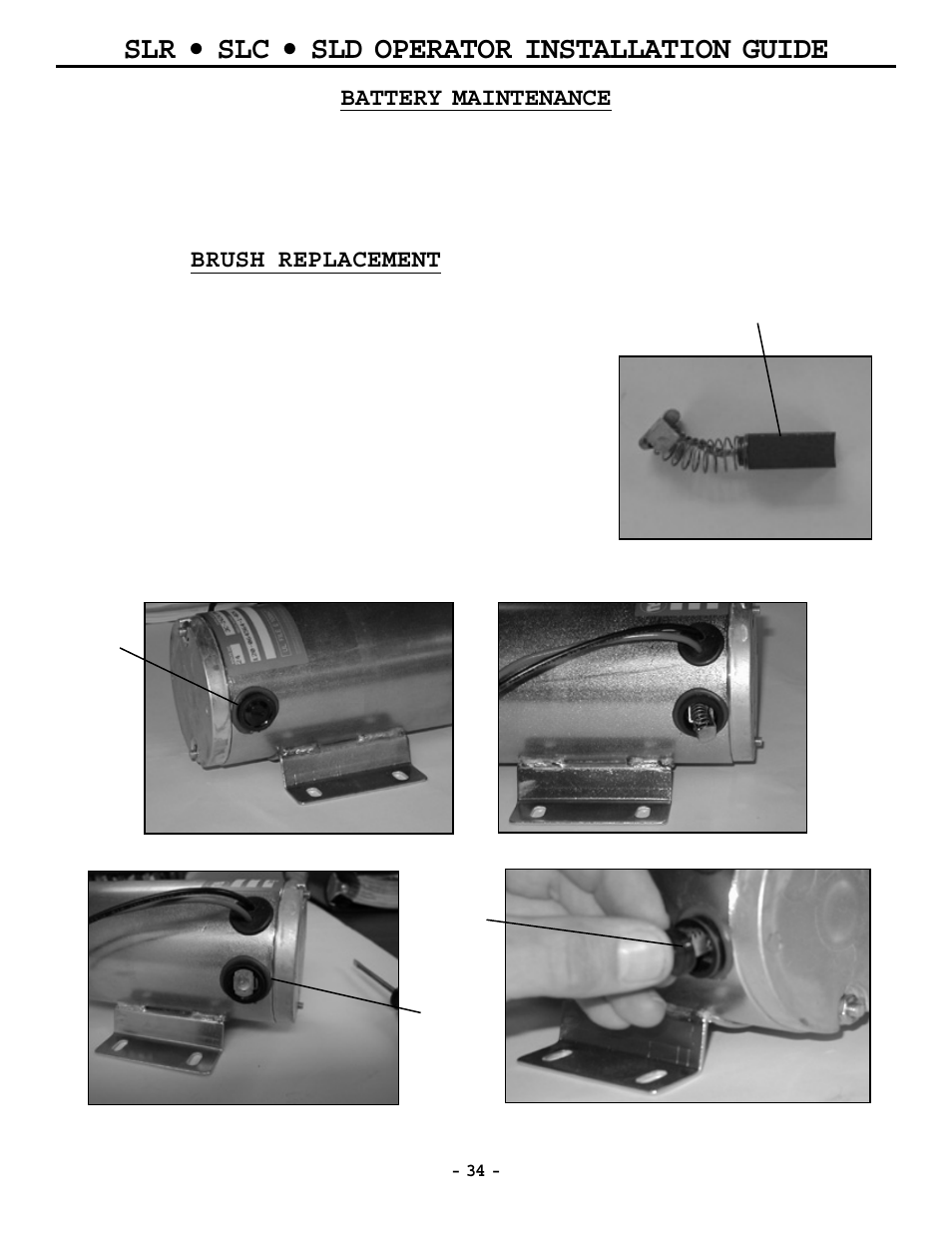 Bc a d, Slr • slc • sld operator installation guide | OSCO MG0-20 User Manual | Page 34 / 40