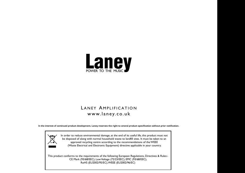 Laney | Laney GS112VE User Manual | Page 4 / 4