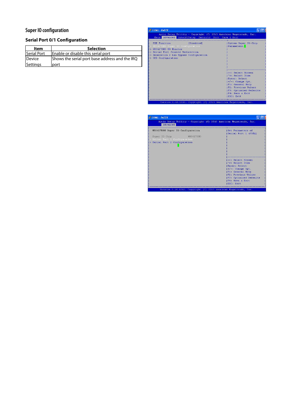 Super io configuration | Lanner FW-7525 User Manual | Page 24 / 41