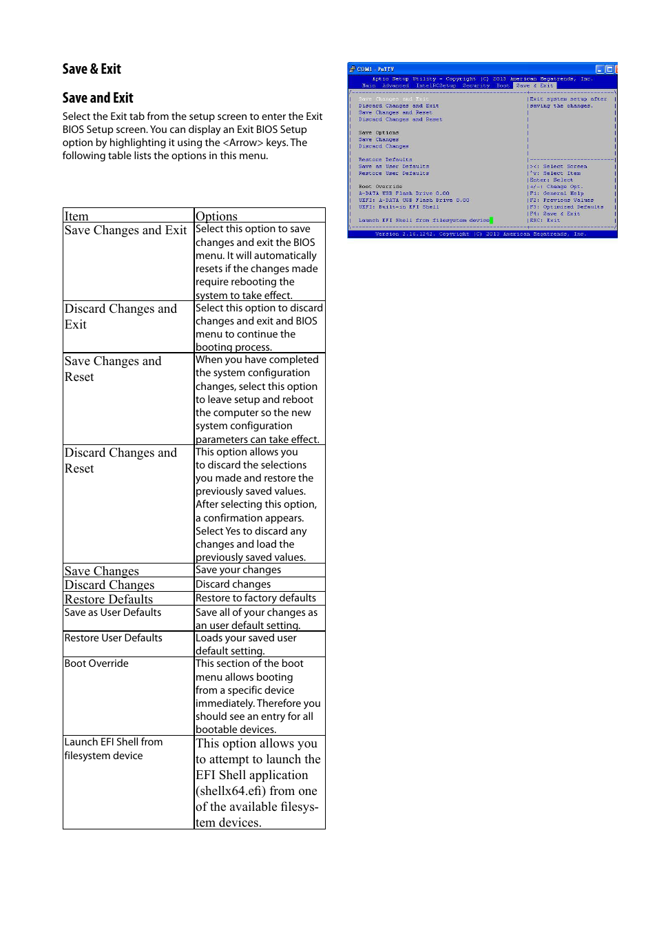 Save & exit save and exit | Lanner FW-7525 User Manual | Page 35 / 41