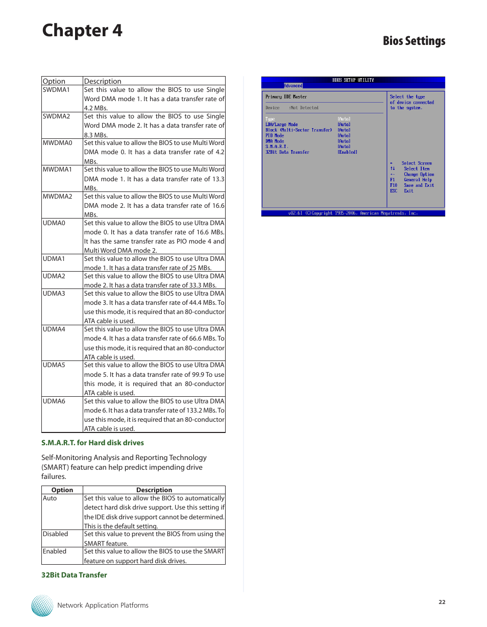 Chapter 4, Bios settings | Lanner FW-7565 User Manual | Page 27 / 52