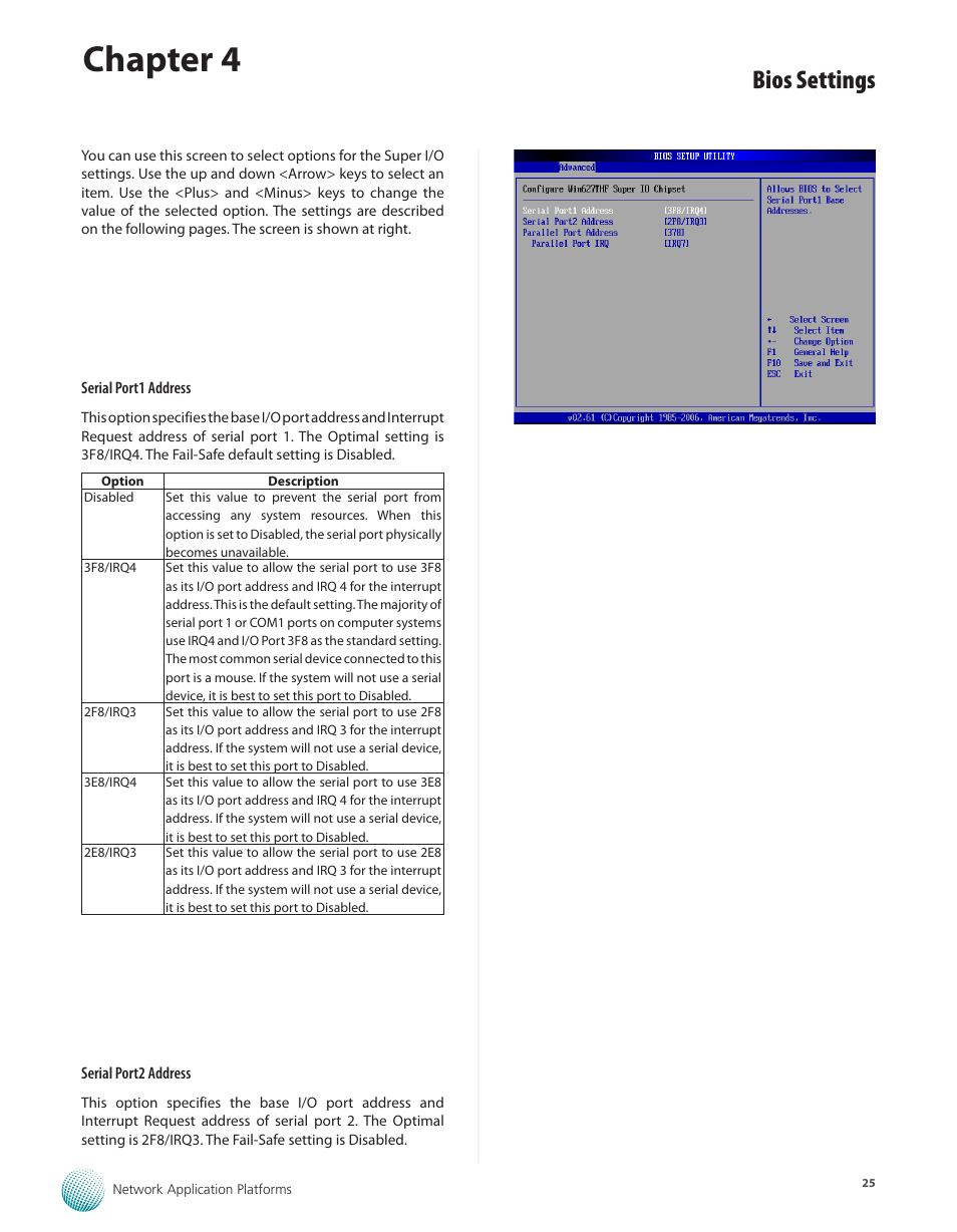 Chapter 4, Bios settings | Lanner FW-7565 User Manual | Page 30 / 52