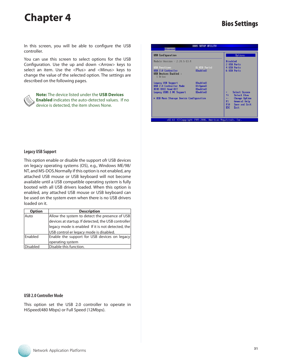 Chapter 4, Bios settings | Lanner FW-7565 User Manual | Page 36 / 52