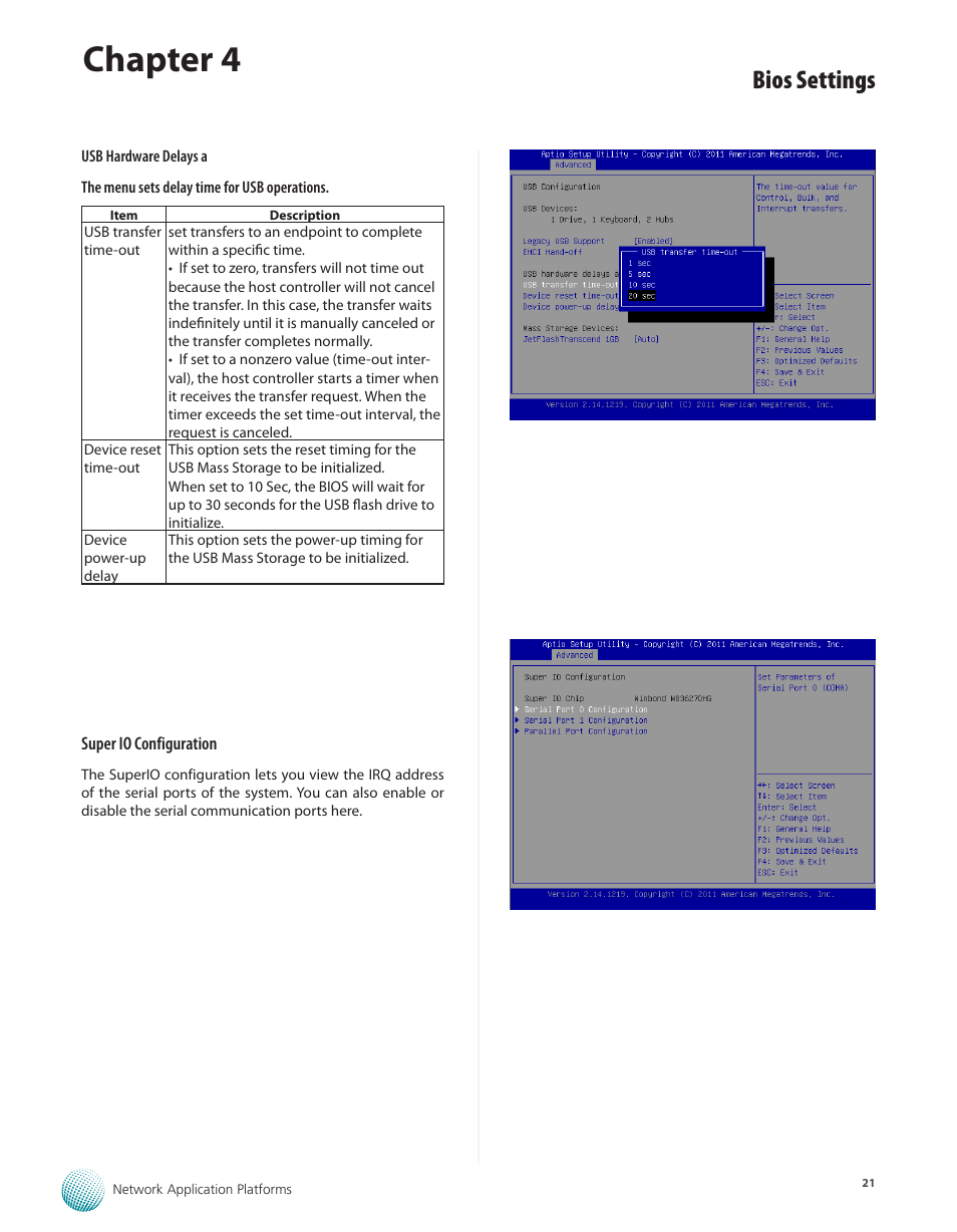 Chapter 4, Bios settings | Lanner FW-7582 User Manual | Page 25 / 42