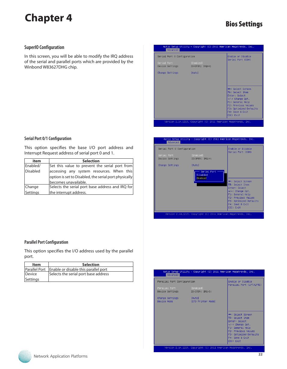 Chapter 4, Bios settings | Lanner FW-7582 User Manual | Page 26 / 42