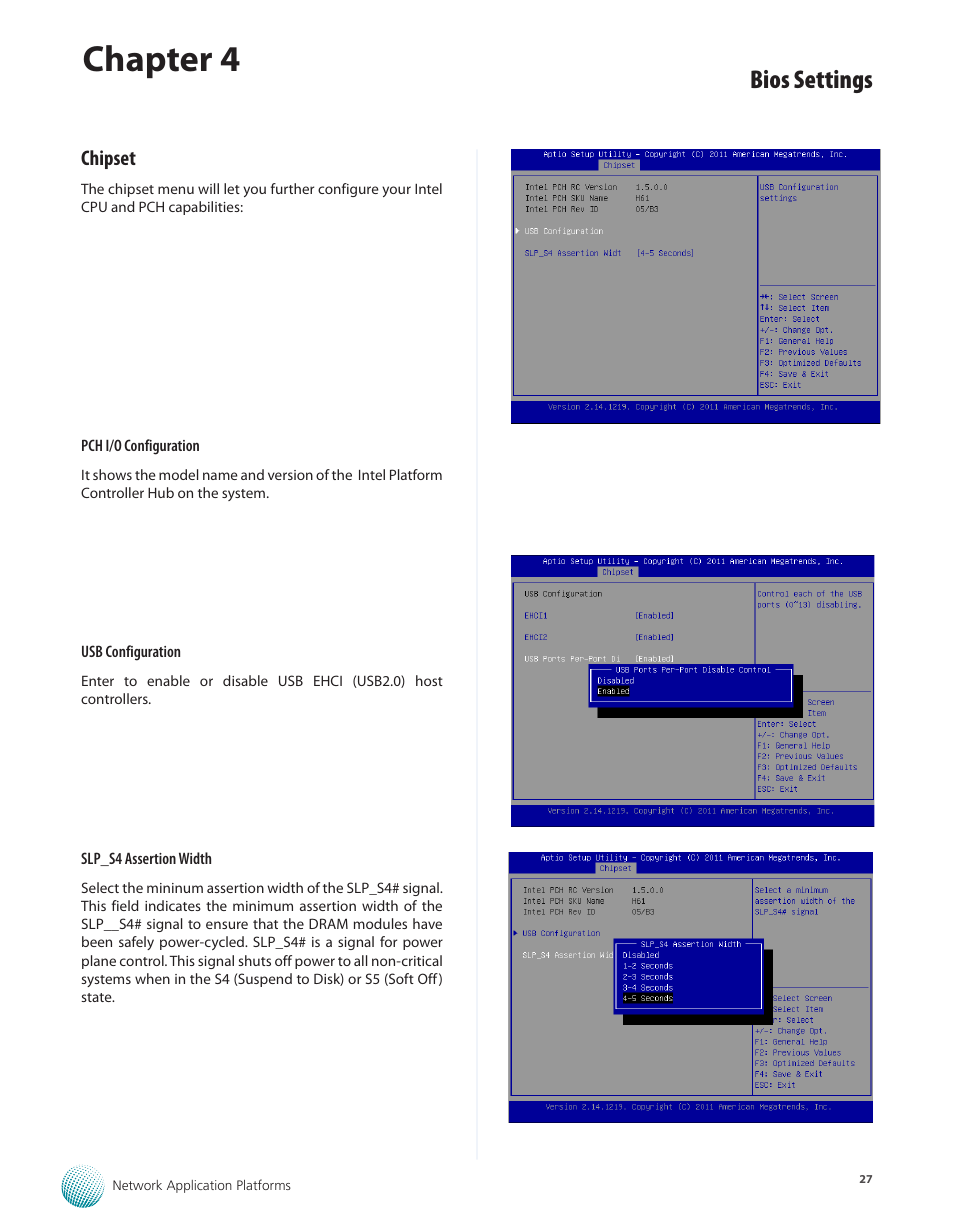 Chipset, Chapter 4, Bios settings | Lanner FW-7582 User Manual | Page 31 / 42