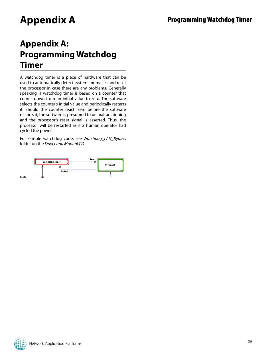 Appendix a, Appendix a: programming watchdog timer, Programming watchdog timer | Lanner FW-8759 User Manual | Page 42 / 47