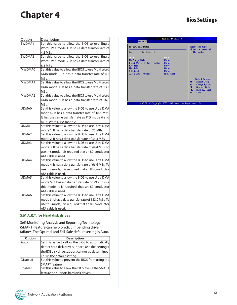 Chapter 4, Bios settings | Lanner FW-8760 User Manual | Page 27 / 53