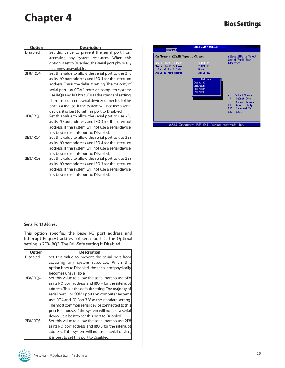 Chapter 4, Bios settings | Lanner FW-8760 User Manual | Page 30 / 53