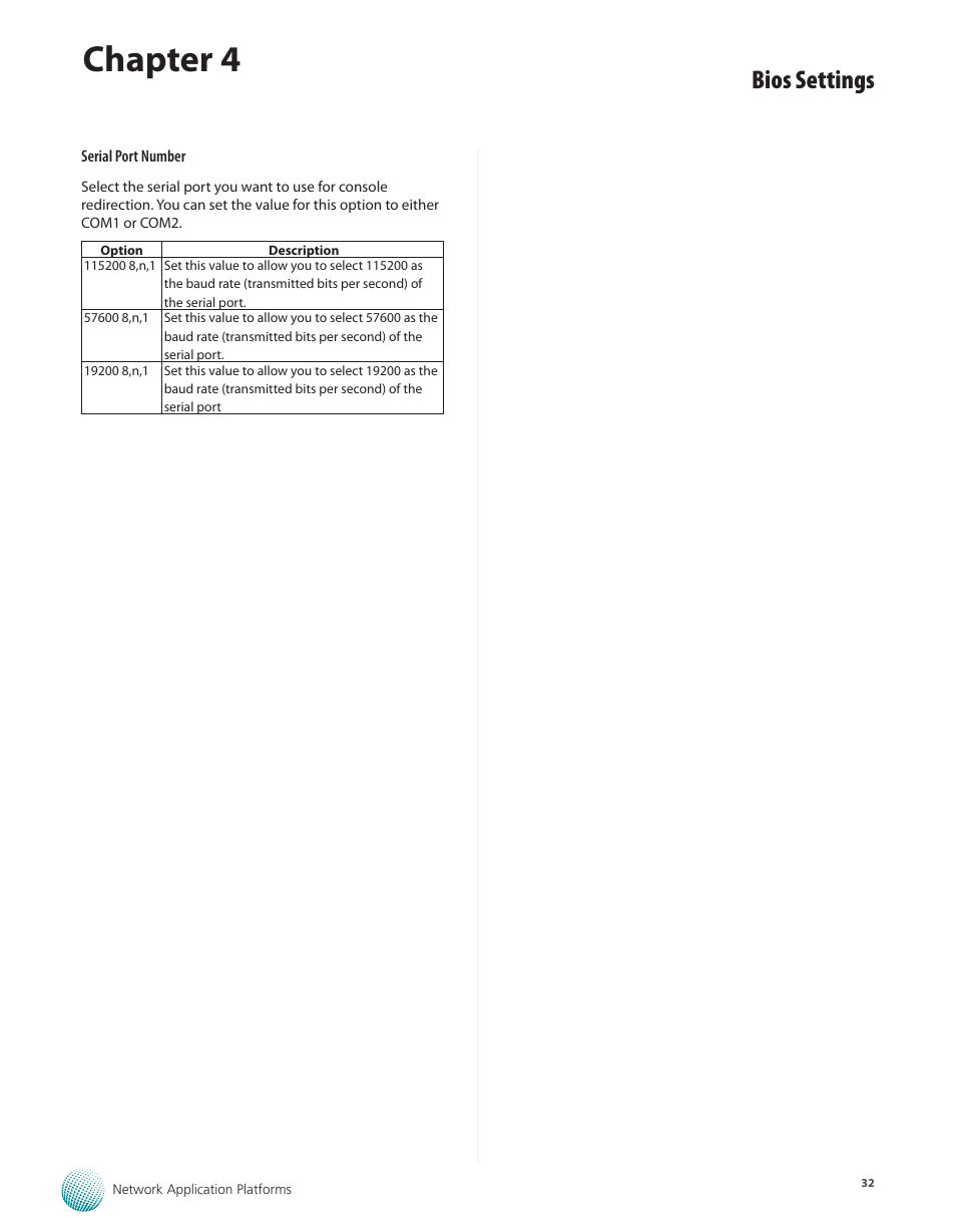 Chapter 4, Bios settings | Lanner FW-8760 User Manual | Page 37 / 53