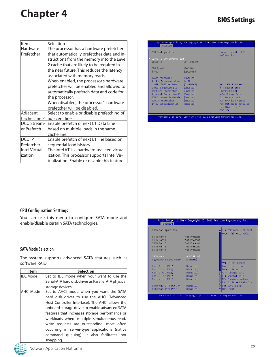 Chapter 4, Bios settings | Lanner FW-8877 User Manual | Page 26 / 46