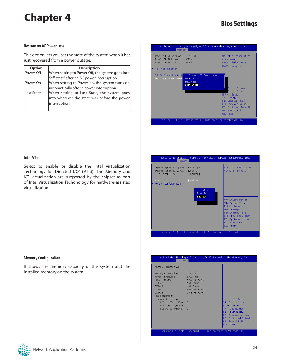 Chapter 4, Bios settings | Lanner FX-3210 User Manual | Page 39 / 54