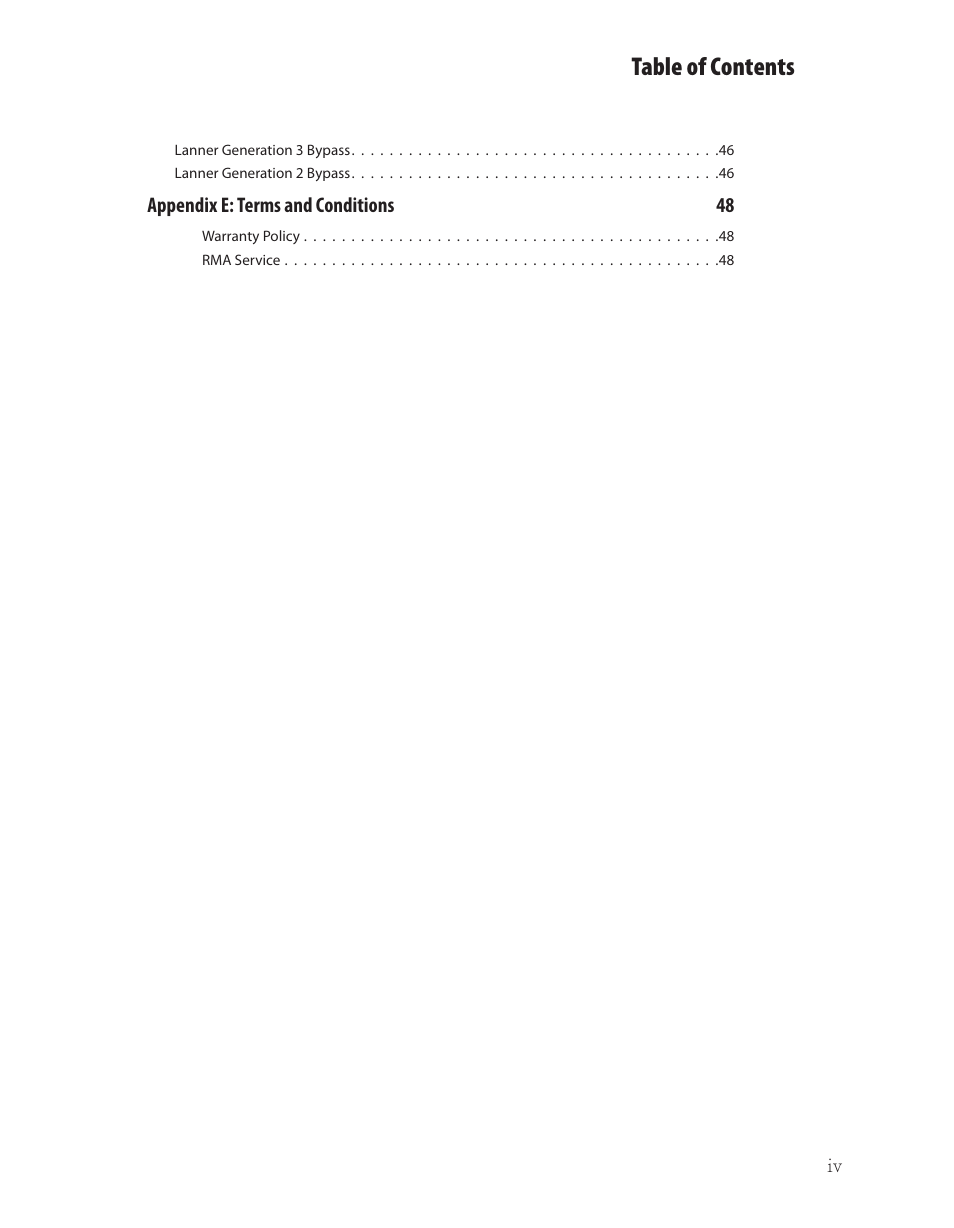 Ttat table of contents beable of contents | Lanner FX-3210 User Manual | Page 5 / 54