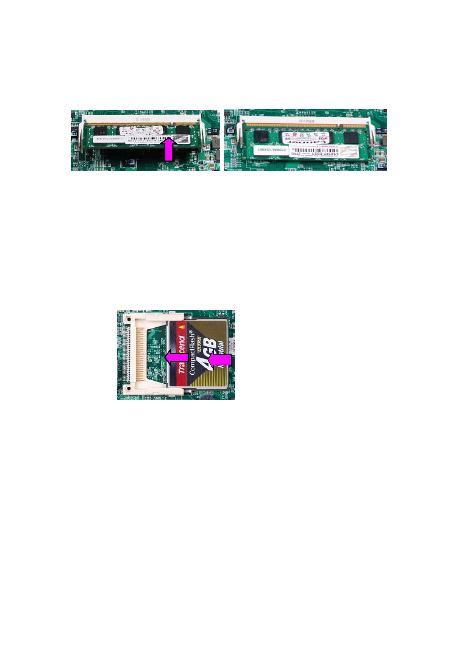 2 system memory installation, 3 compactflash card installation | Lanner LEC-2010 User Manual | Page 45 / 65